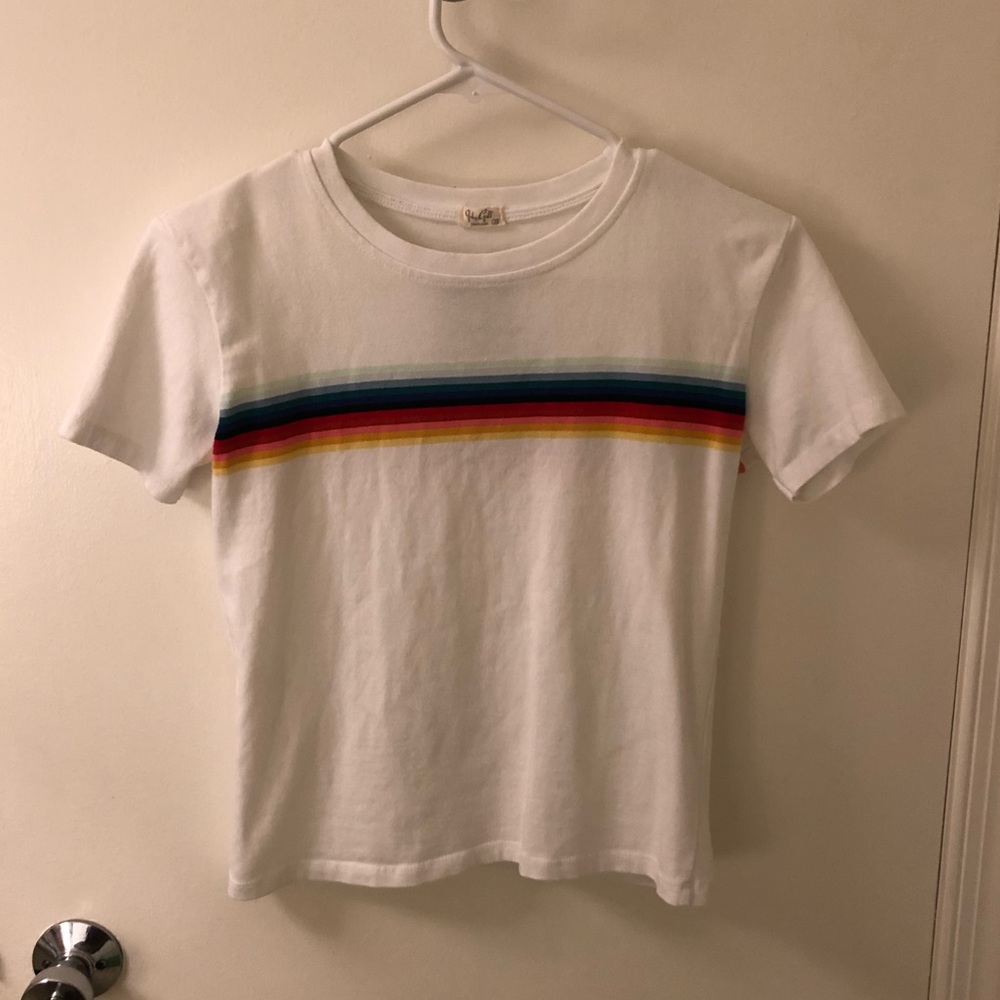 John Galt rainbow crop top